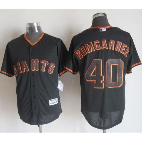 San Francisco Giants #40 Madison Bumgarner Black New Cool Base Stitched Jersey Men's cheap jerseys for sale - CheapJerseys.Shop