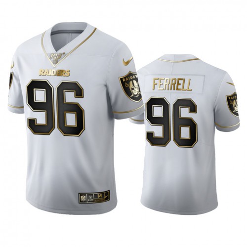 Las Vegas Las Vegas Raiders #96 Clelin Ferrell Men's White Golden Edition Vapor Limited 100 Jersey Men's cheap jerseys for sale - CheapJerseys.Shop