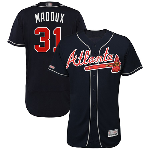 Atlanta Braves #31 Greg Maddux Navy Blue Flexbase Authentic Collection Stitched Jersey Men's cheap jerseys for sale - CheapJerseys.Shop