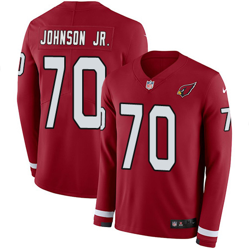 Cardinals #70 Paris Johnson Jr. Red Team Color Men's Stitched Limited Therma Long Sleeve Jersey cheap jerseys for sale - CheapJerseys.Shop
