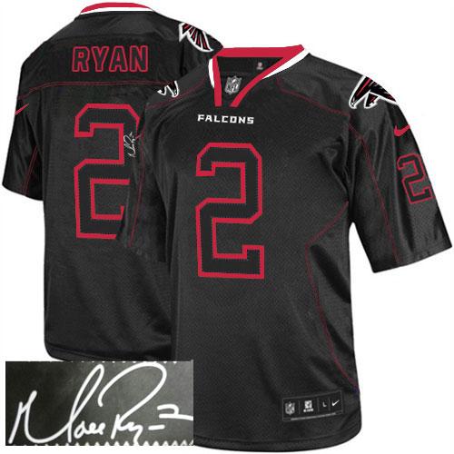 Atlanta Falcons #2 Matt Ryan Lights Out Black Men's Stitched Elite Autographed Jersey Men's cheap jerseys for sale - CheapJerseys.Shop