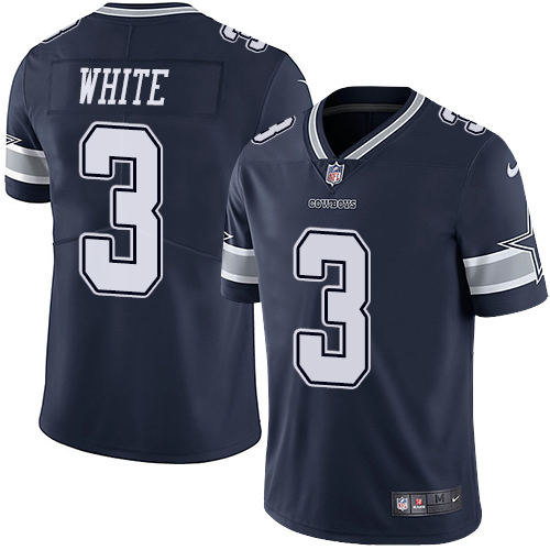 Dallas Cowboys #3 Mike White Navy Blue Team Color Men's Stitched Vapor Untouchable Limited Jersey Men's cheap jerseys for sale - CheapJerseys.Shop