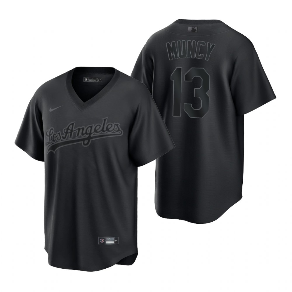 Los Angeles Dodgers #13 Max Muncy Men's Black Pitch Black Fashion Jersey cheap jerseys for sale - CheapJerseys.Shop