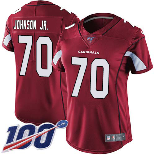 Cardinals #70 Paris Johnson Jr. Red Team Color Women's Stitched 100th Season Vapor Untouchable Limited Jersey cheap jerseys for sale - CheapJerseys.Shop
