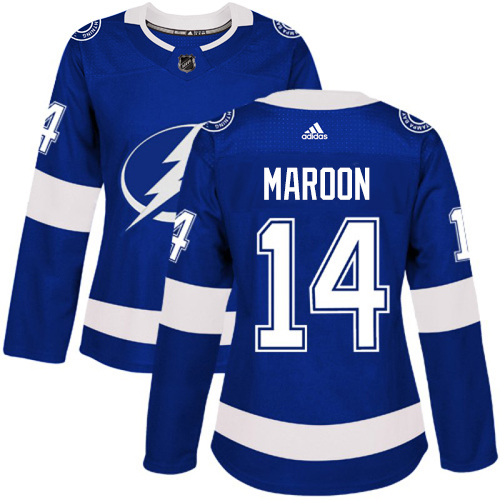 Tampa Bay Lightning #14 Pat Maroon Blue Home Authentic Women's Stitched Jersey Womens cheap jerseys for sale - CheapJerseys.Shop