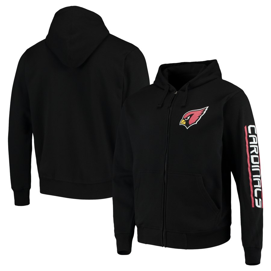 Arizona Cardinals G-III Sports By Carl Banks Post Route Full-Zip Hoodie Black cheap jerseys for sale - CheapJerseys.Shop