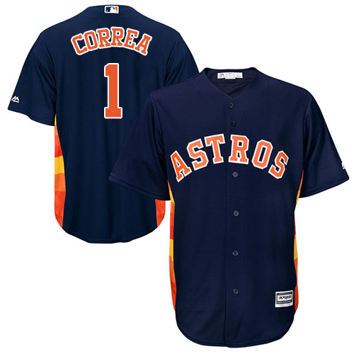 Houston Astros #1 Carlos Correa Navy Blue New Cool Base Stitched Jersey Men's cheap jerseys for sale - CheapJerseys.Shop