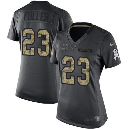 Chicago Bears #23 Kyle Fuller Black Women's Stitched Limited 2016 Salute to Service Jersey Womens cheap jerseys for sale - CheapJerseys.Shop