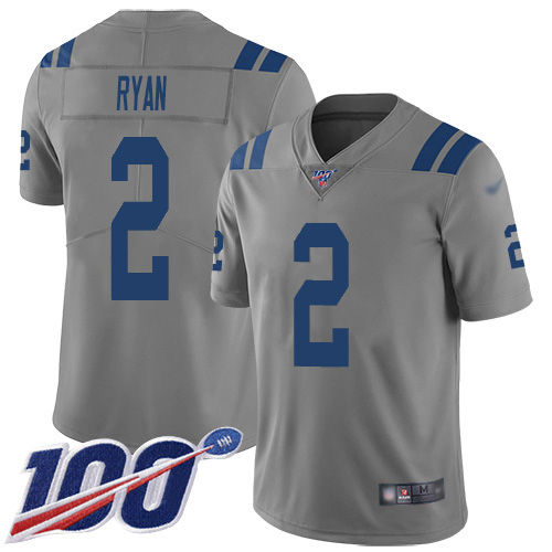 Colts #2 Matt Ryan Gray Men's Stitched Limited Inverted Legend 100th Season Jersey cheap jerseys for sale - CheapJerseys.Shop