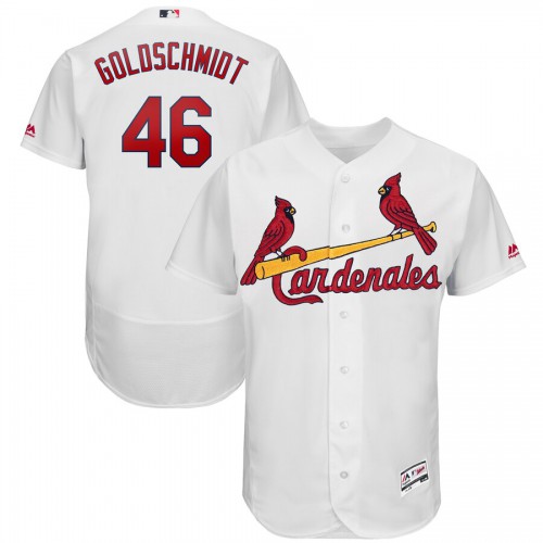 St. Louis St.Louis Cardinals #46 Paul Goldschmidt Majestic 2019 Hispanic Heritage Flex Base Authentic Player Jersey White Men's cheap jerseys for sale - CheapJerseys.Shop