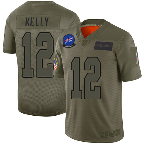 Bills #12 Jim Kelly Camo Men's Stitched Limited 2019 Salute To Service Jersey cheap jerseys for sale - CheapJerseys.Shop