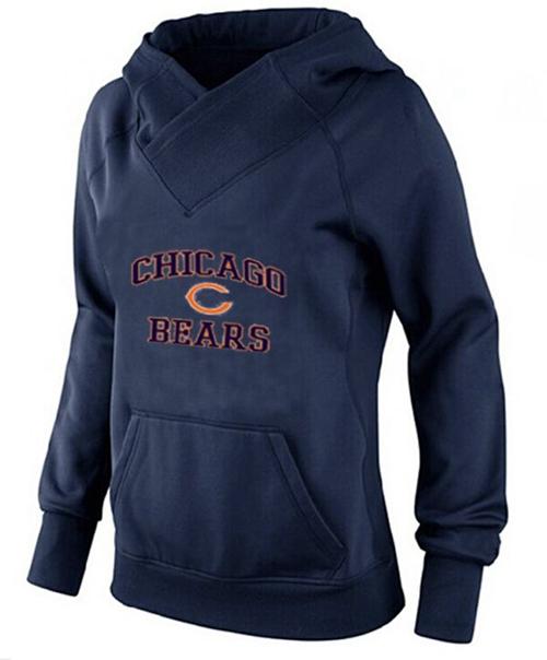 Women's Chicago Bears Heart & Soul Pullover Hoodie Navy Blue cheap jerseys for sale - CheapJerseys.Shop