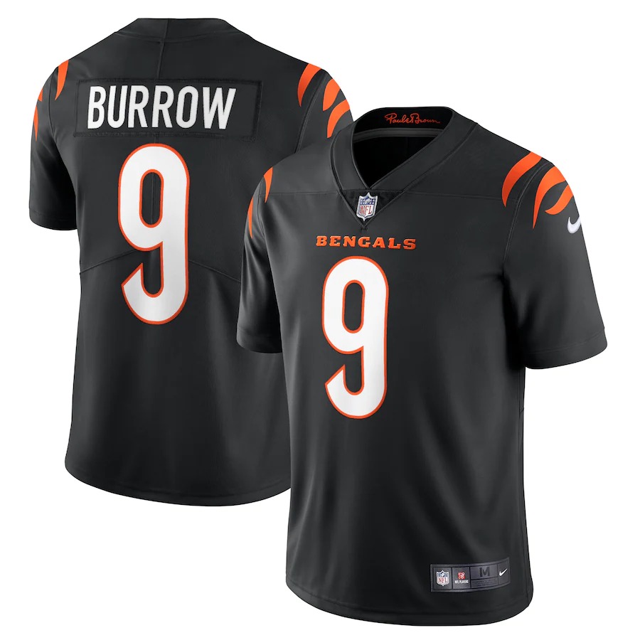 Cincinnati Bengals #9 Joe Burrow Black Vapor Limited Jersey cheap jerseys for sale - CheapJerseys.Shop