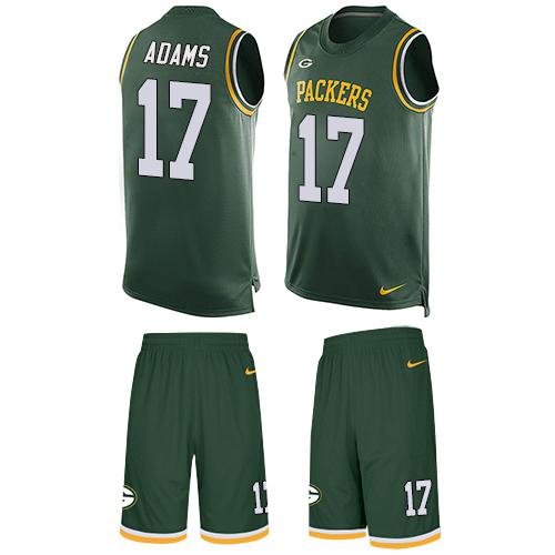 Packers #17 Davante Adams Green Team Color Men's Stitched Limited Tank Top Suit Jersey cheap jerseys for sale - CheapJerseys.Shop