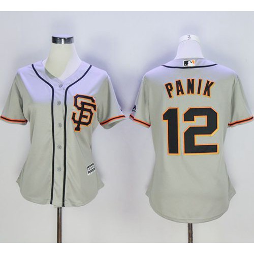 San Francisco Giants #12 Joe Panik Grey Road 2 Women's Stitched Jersey Womens cheap jerseys for sale - CheapJerseys.Shop