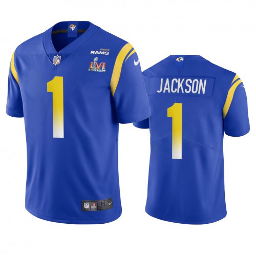 Los Angeles Los Angeles Rams #1 Desean Jackson Men's Super Bowl LVI Patch Vapor Limited Jersey - Royal Men's cheap jerseys for sale - CheapJerseys.Shop