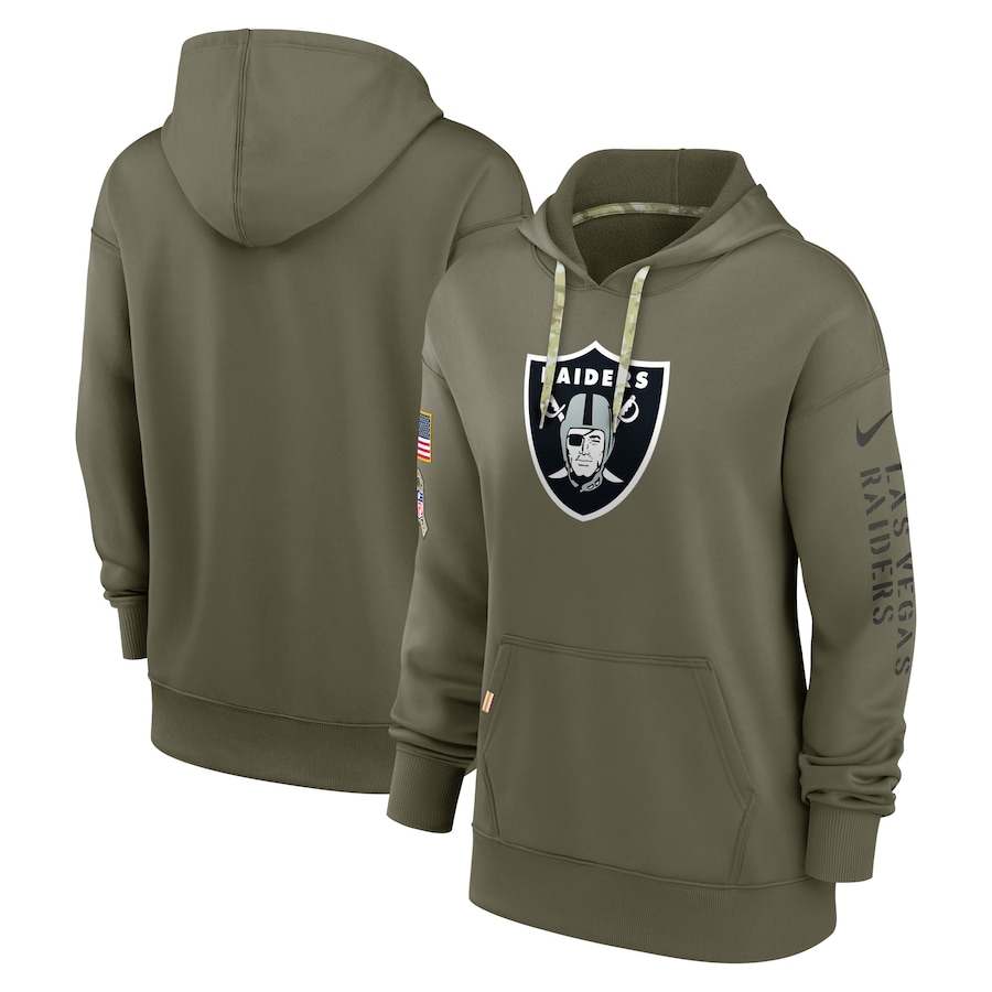 Las Vegas Raiders Women's 2022 Salute To Service Performance Pullover Hoodie - Olive cheap jerseys for sale - CheapJerseys.Shop