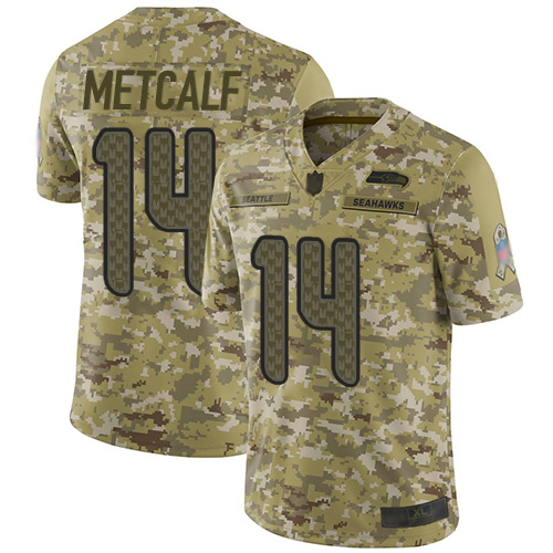 Seahawks #14 D.K. Metcalf Camo Men's Stitched Limited 2018 Salute To Service Jersey cheap jerseys for sale - CheapJerseys.Shop