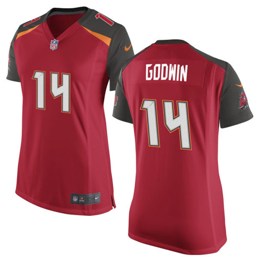 Buccaneers #14 Chris Godwin Red Team Color Women's Stitched New Elite Jersey cheap jerseys for sale - CheapJerseys.Shop