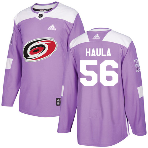 Carolina Hurricanes #56 Erik Haula Purple Authentic Fights Cancer Stitched Jersey Men's cheap jerseys for sale - CheapJerseys.Shop