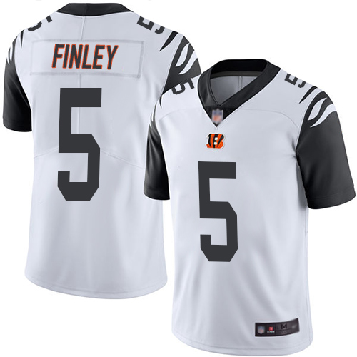Cincinnati Bengals #5 Ryan Finley White Men's Stitched Limited Rush Jersey Men's cheap jerseys for sale - CheapJerseys.Shop