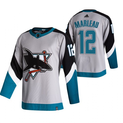 San Jose San Jose Sharks #12 Patrick Marleau Grey Men's 2020-21 Reverse Retro Alternate Jersey Men's cheap jerseys for sale - CheapJerseys.Shop