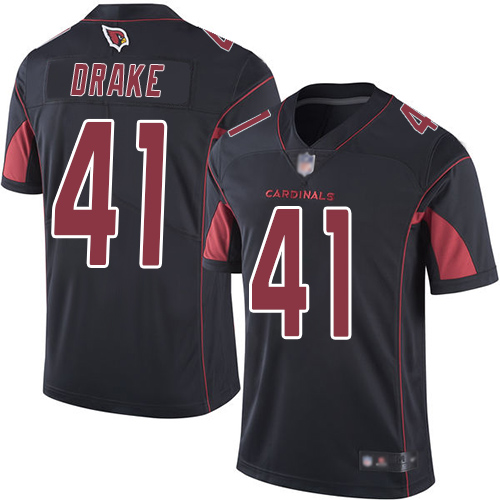 Arizona Cardinals #41 Kenyan Drake Black Men's Stitched Limited Rush Jersey Men's cheap jerseys for sale - CheapJerseys.Shop