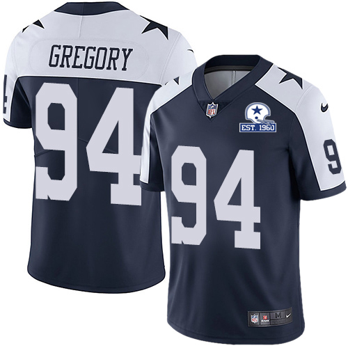 Dallas Cowboys #94 Randy Gregory Navy Blue Thanksgiving Men's Stitched With Established In 1960 Patch Vapor Untouchable Limited Throwback Jersey M cheap jerseys for sale - CheapJerseys.Shop