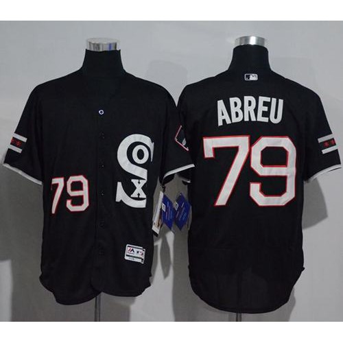 Chicago White Sox #79 Jose Abreu Black New Flexbase Authentic Collection Stitched Jersey Men's cheap jerseys for sale - CheapJerseys.Shop