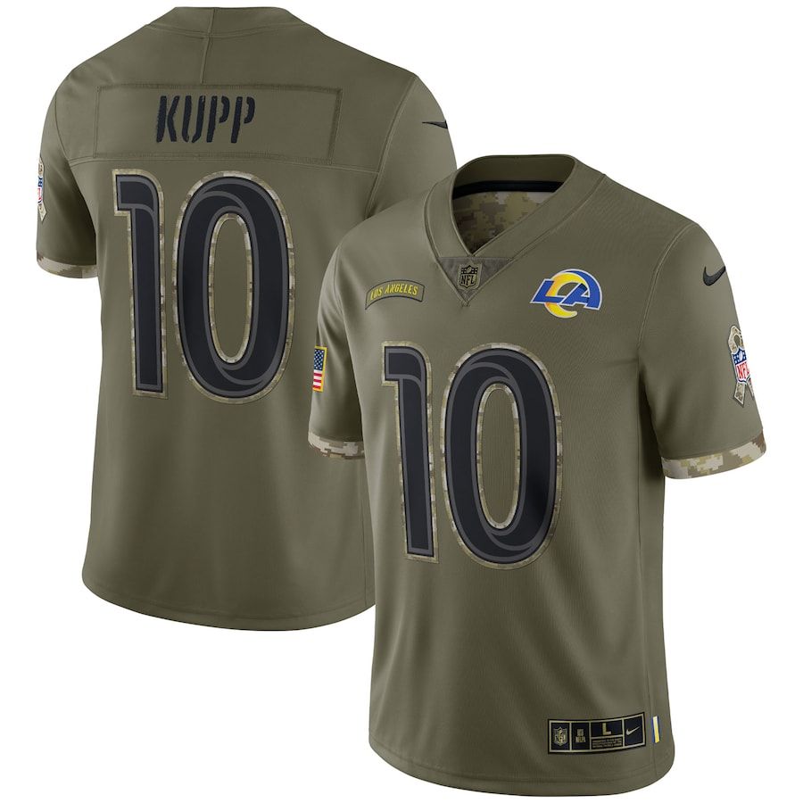 Los Angeles Rams #10 Cooper Kupp Men's 2022 Salute To Service Limited Jersey - Olive cheap jerseys for sale - CheapJerseys.Shop