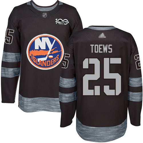 New York Islanders #25 Devon Toews Black 1917-2017 100th Anniversary Stitched Jersey Men's cheap jerseys for sale - CheapJerseys.Shop