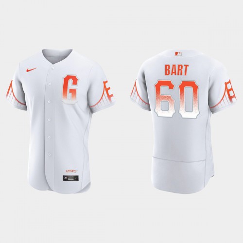 San Francisco San Francisco Giants #60 Joey Bart Men's 2021 City Connect Authentic White Jersey Men's cheap jerseys for sale - CheapJerseys.Shop