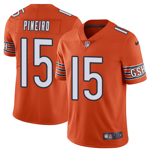 Chicago Bears #15 Eddy Pineiro Orange Men's Stitched Limited Rush Jersey Men's cheap jerseys for sale - CheapJerseys.Shop