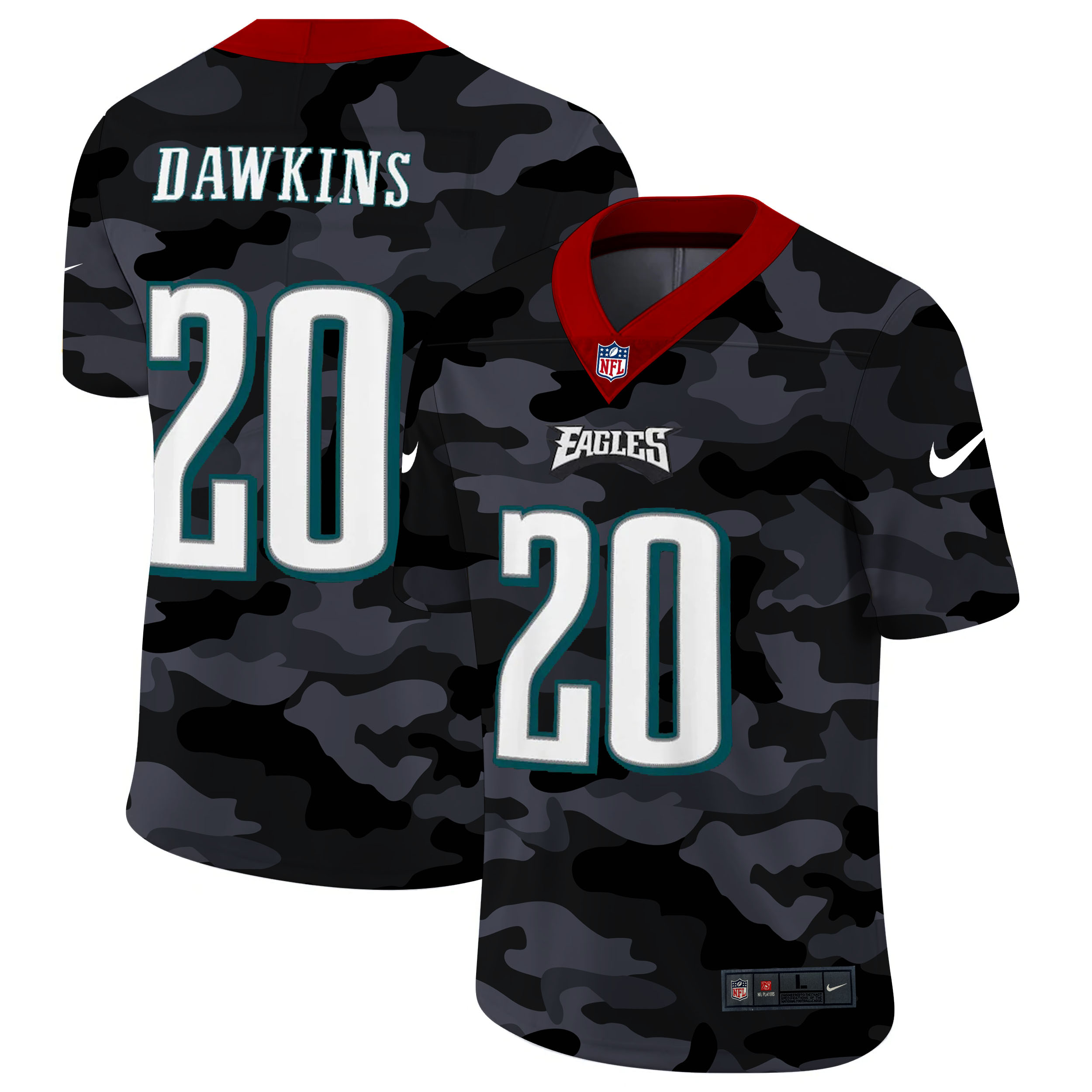 Philadelphia Eagles #20 Brian Dawkins Men's 2020 Black CAMO Vapor Untouchable Limited Stitched Jersey cheap jerseys for sale - CheapJerseys.Shop