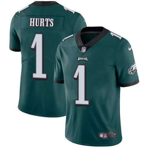Eagles #1 Jalen Hurts Green Team Color Men's Stitched Vapor Untouchable Limited Jersey cheap jerseys for sale - CheapJerseys.Shop