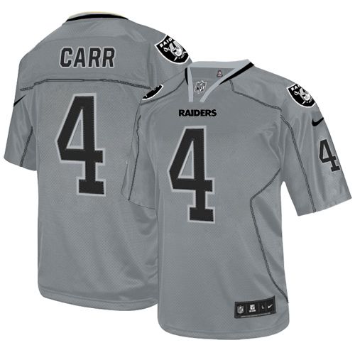 Raiders #4 Derek Carr Lights Out Grey Men's Stitched Elite Jersey cheap jerseys for sale - CheapJerseys.Shop