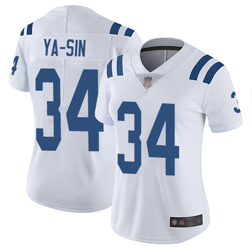 Indianapolis Colts #34 Rock Ya-Sin White Women's Stitched Vapor Untouchable Limited Jersey Womens cheap jerseys for sale - CheapJerseys.Shop