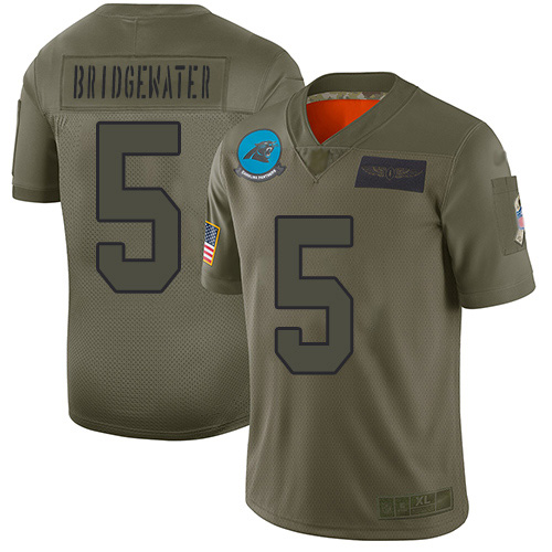 Carolina Panthers #5 Teddy Bridgewater Camo Youth Stitched Limited 2019 Salute to Service Jersey Youth cheap jerseys for sale - CheapJerseys.Shop