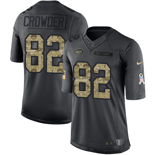 New York Jets #82 Jamison Crowder Black Men's Stitched Limited 2016 Salute to Service Jersey Men's cheap jerseys for sale - CheapJerseys.Shop