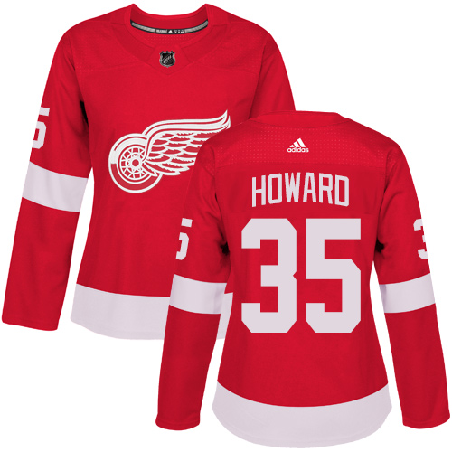 Detroit Red Wings #35 Jimmy Howard Red Home Authentic Women's Stitched Jersey Womens cheap jerseys for sale - CheapJerseys.Shop