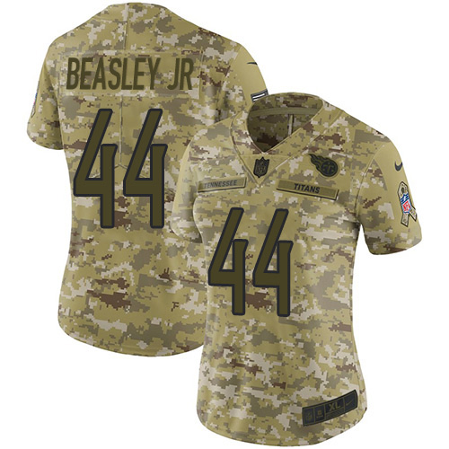 Tennessee Titans #44 Vic Beasley Jr Camo Women's Stitched Limited 2018 Salute To Service Jersey Womens cheap jerseys for sale - CheapJerseys.Shop