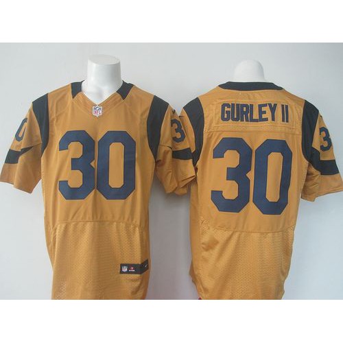 Los Angeles Rams #30 Todd Gurley II Gold Men's Stitched Elite Rush Jersey Men's cheap jerseys for sale - CheapJerseys.Shop