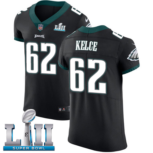 Eagles #62 Jason Kelce Black Alternate Super Bowl LII Men's Stitched Vapor Untouchable Elite Jersey cheap jerseys for sale - CheapJerseys.Shop