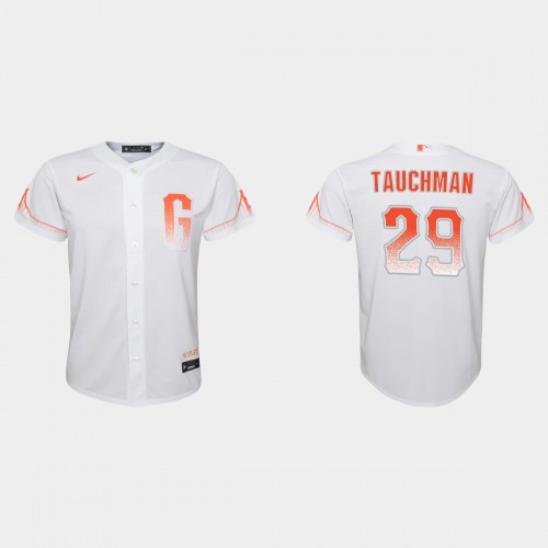 San Francisco San Francisco Giants #29 Mike Tauchman Youth 2021 City Connect White Jersey Youth cheap jerseys for sale - CheapJerseys.Shop