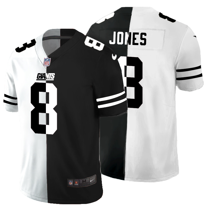 New York Giants #8 Daniel Jones Men's Black V White Peace Split Vapor Untouchable Limited Jersey cheap jerseys for sale - CheapJerseys.Shop