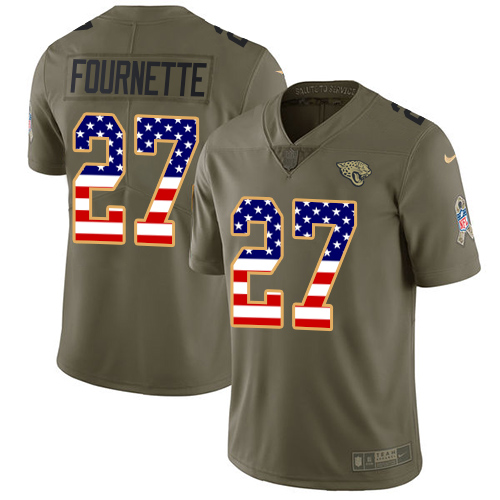 Jaguars #27 Leonard Fournette Olive/USA Flag Youth Stitched Limited 2017 Salute To Service Jersey cheap jerseys for sale - CheapJerseys.Shop