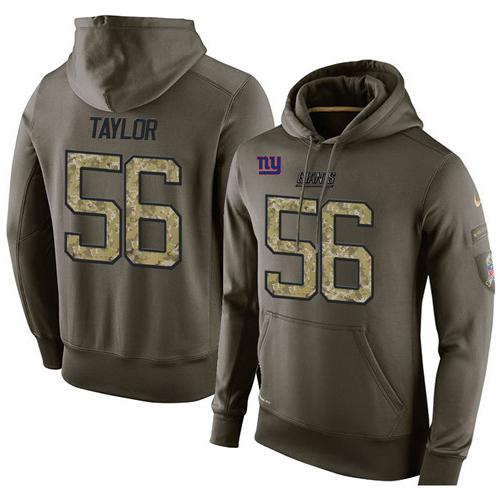 Men's New York Giants #56 Lawrence Taylor Stitched Green Olive Salute To Service KO Performance Hoodie cheap jerseys for sale - CheapJerseys.Shop