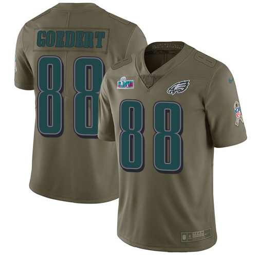 Eagles #88 Dallas Goedert Olive Super Bowl LVII Patch Youth Stitched Limited 2017 Salute To Service Jersey cheap jerseys for sale - CheapJerseys.Shop