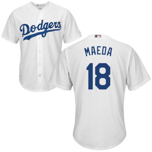 Los Angeles Dodgers #18 Kenta Maeda White Cool Base Stitched Youth Jersey Youth cheap jerseys for sale - CheapJerseys.Shop