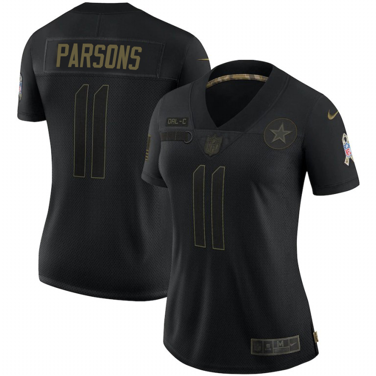 Dallas Cowboys #11 Micah Parsons Black Women's 2020 Salute To Service Limited Jersey Black cheap jerseys for sale - CheapJerseys.Shop